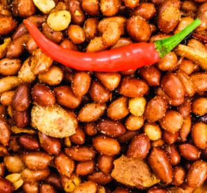 Spicy Garlic Peanuts